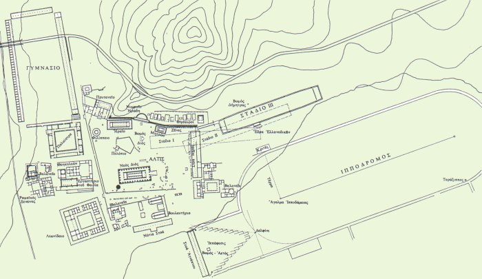 Plan von Olympia