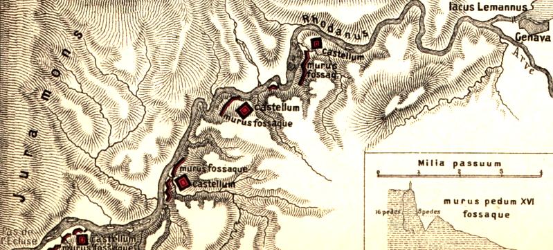 Caesars Befestigungsanlagen am Genfer See